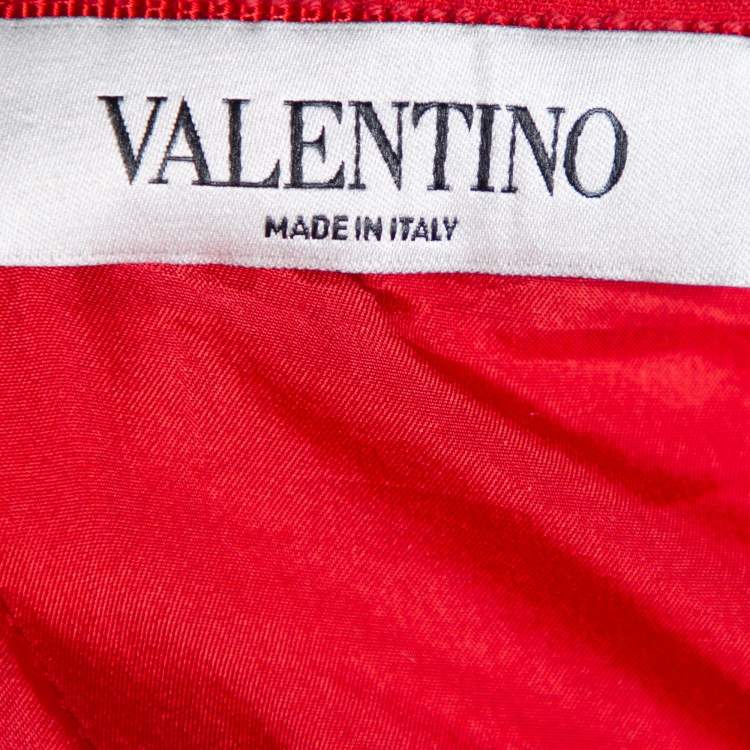 Pre Owned Valentino Red Wool Short Skirt M