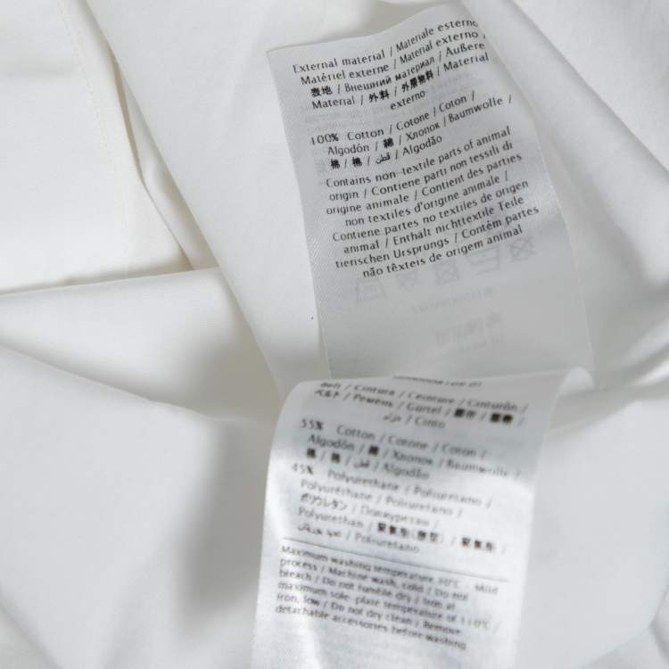 Pre Owned Valentino White Cotton Button Front Long Sleeve Shirt S