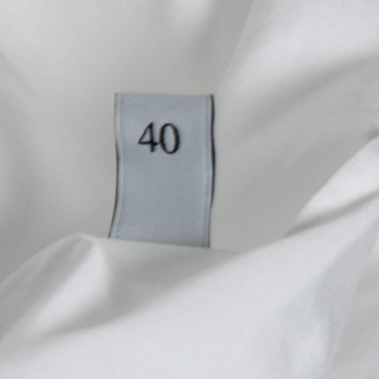 Pre Owned Valentino White Cotton Button Front Long Sleeve Shirt S