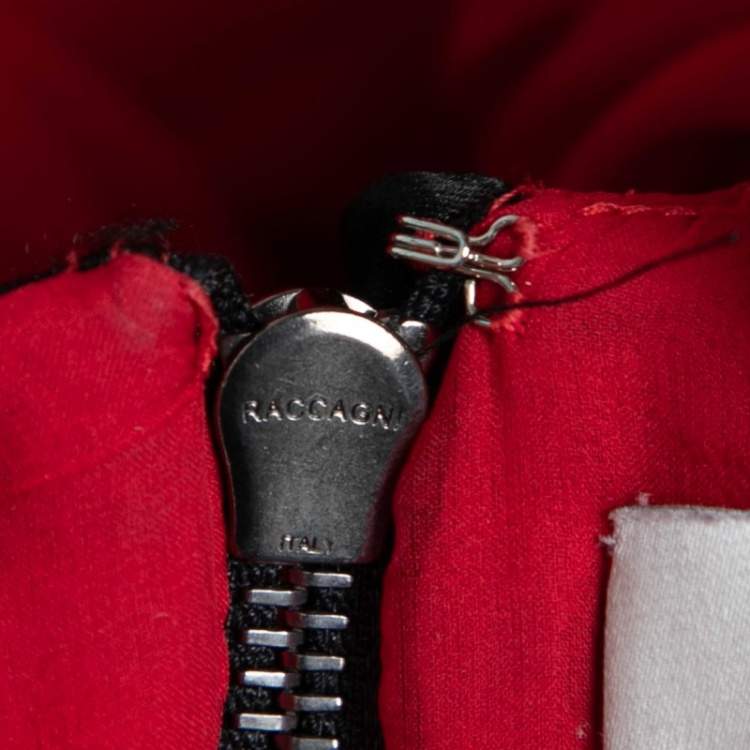 Pre Owned Valentino Red Silk Gathered Long Sleeve Short Dress M