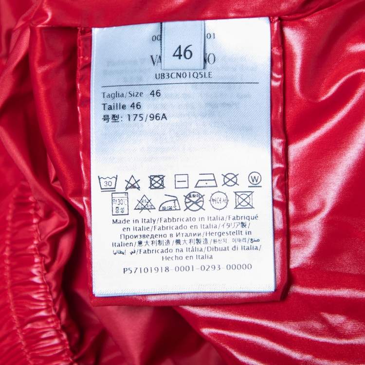 Pre Owned Valentino Black Synthetic Duvet Couture Padded Hooded Jacket L