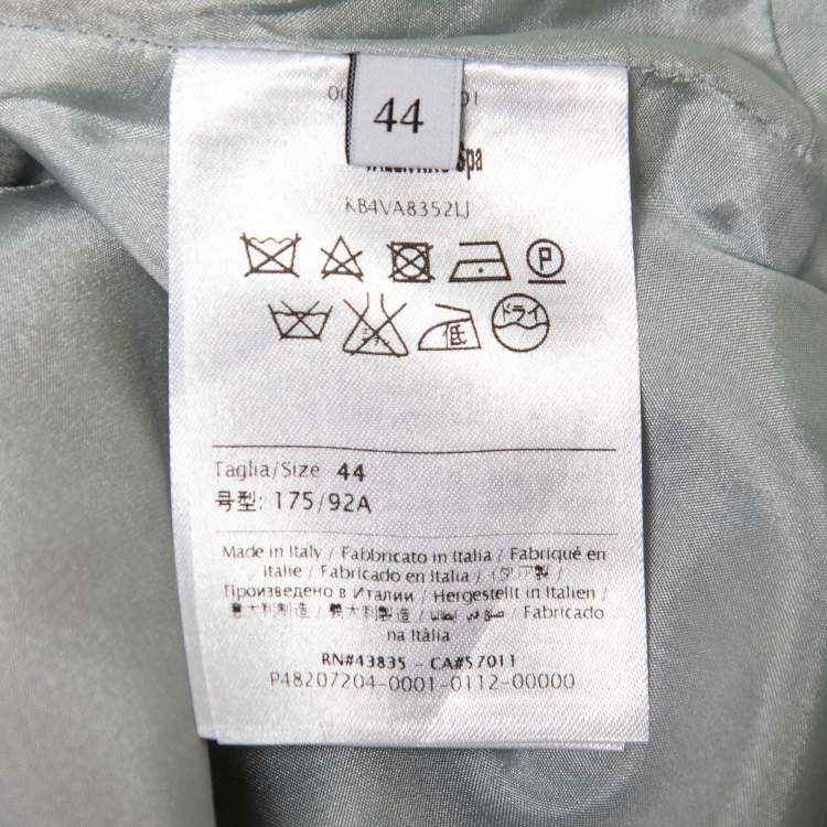 Pre Owned Valentino Multicolor Hawaiian Printed Silk Crepe De Chine Button Front Midi Dress M