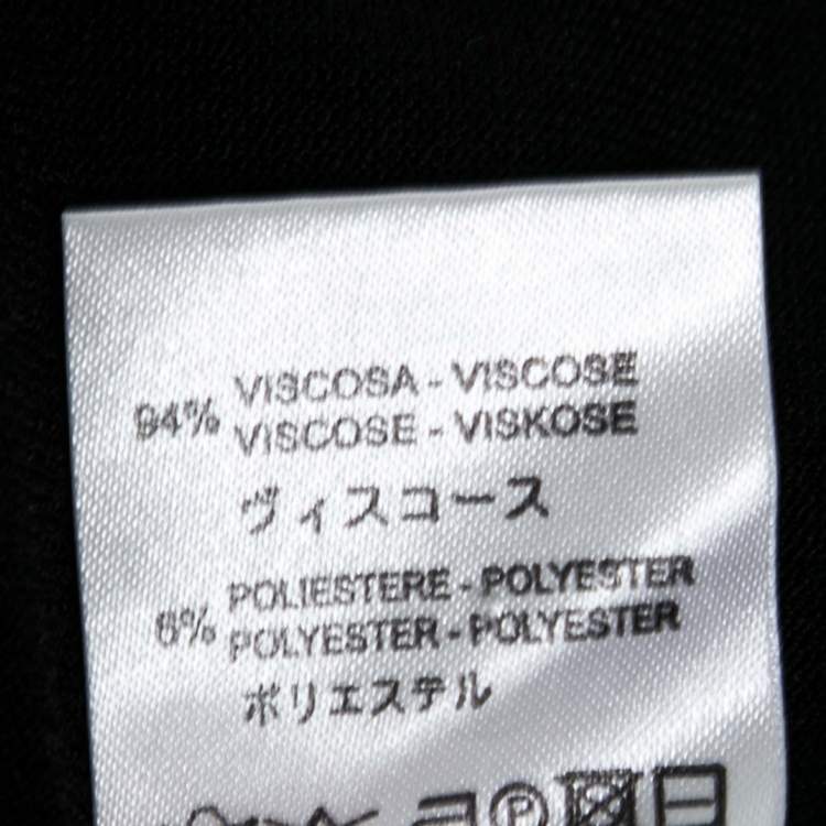 Pre Owned Valentino Black Knit Bow Detail Asymmetric Top S