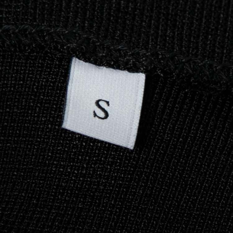 Pre Owned Valentino Black Knit Pencil Skirt S