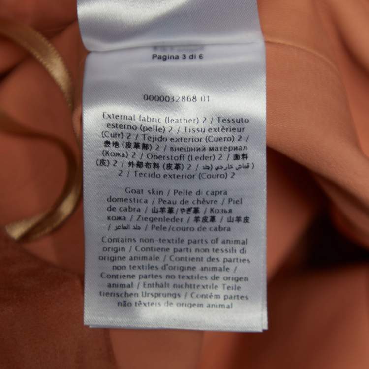 Pre Owned Valentino Peach Suede Patchwork Midi Skirt S