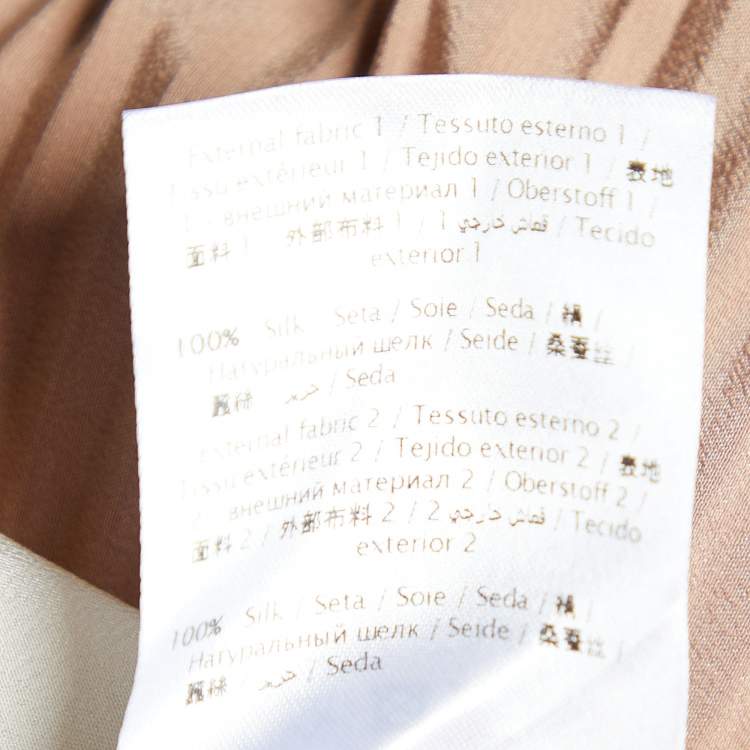 Pre Owned Valentino Color Block Silk Tiered Midi Dress S