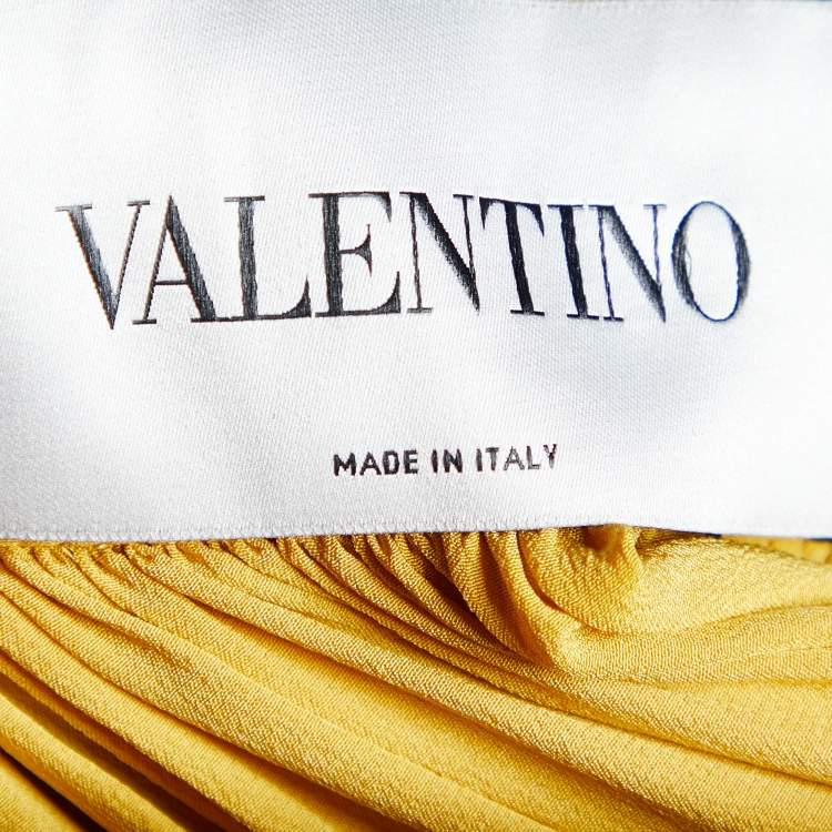 Pre Owned Valentino Color Block Silk Tiered Midi Dress S