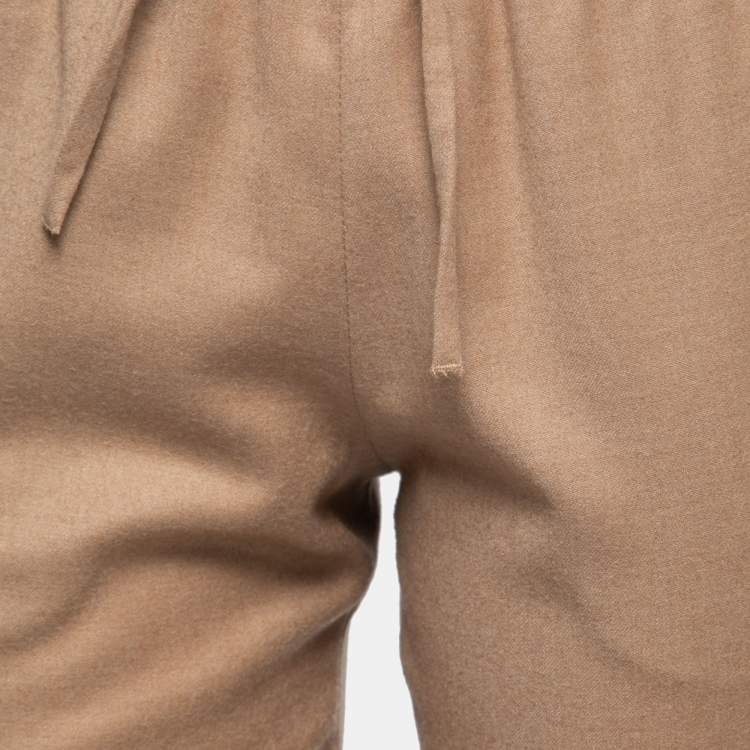 Pre Owned Valentino Beige Wool Tailored Joggers S