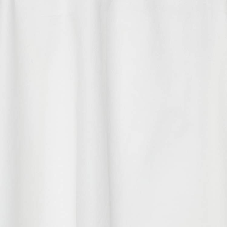 Pre Owned Valentino White Cotton & Silk Trim Oversized Shirt M