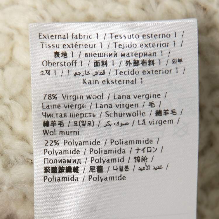 Pre Owned Valentino Gold Coated Wool Knit Skirt M