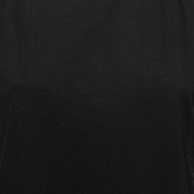 Pre Owned Valentino Black Cotton Embroidered Lace Paneled Top S