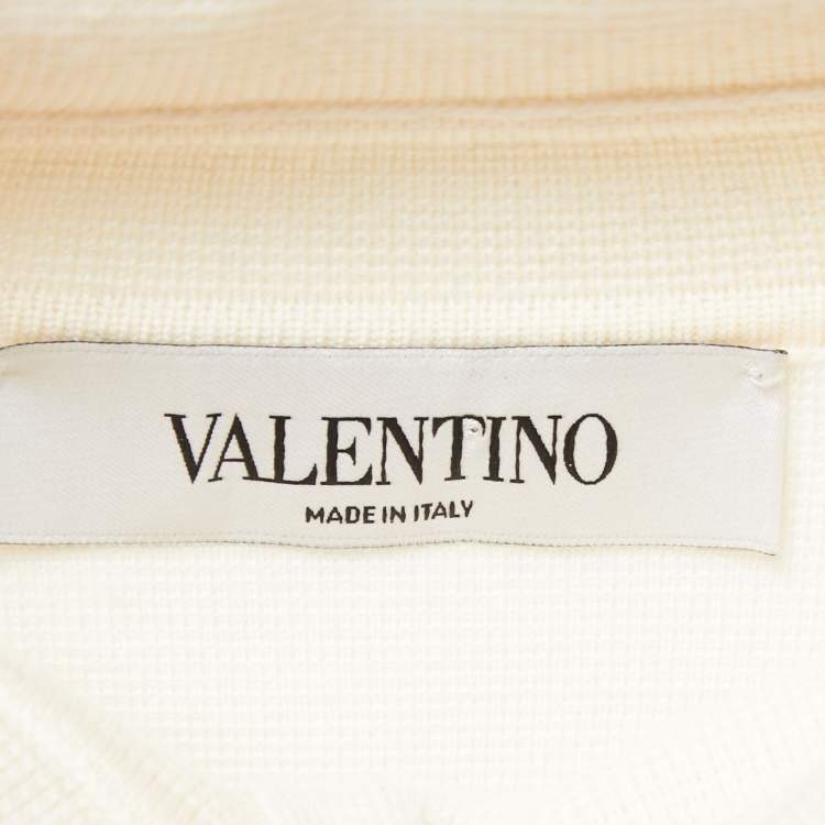 Pre Owned Valentino Black Wool Collared Jumper M