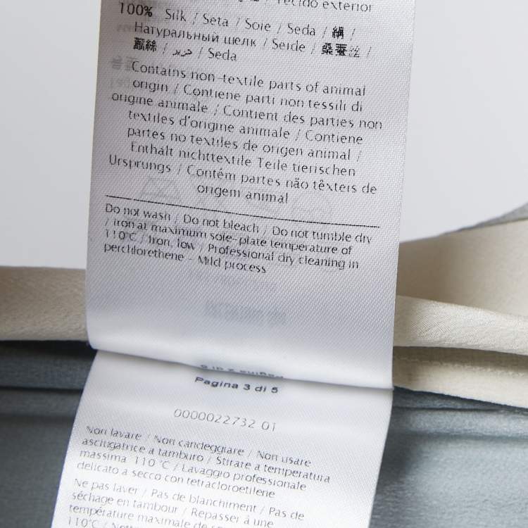 Pre Owned Valentino Blue Printed Silk Chiffon Button Front Shirt M