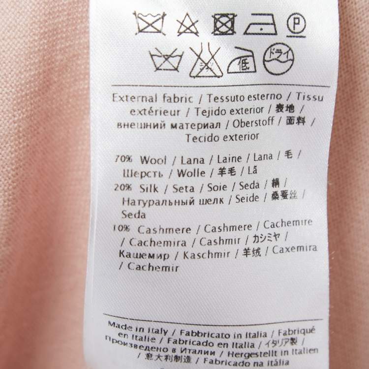 Pre Owned Valentino Pink Wool & Lace Inset Sweatshirt M