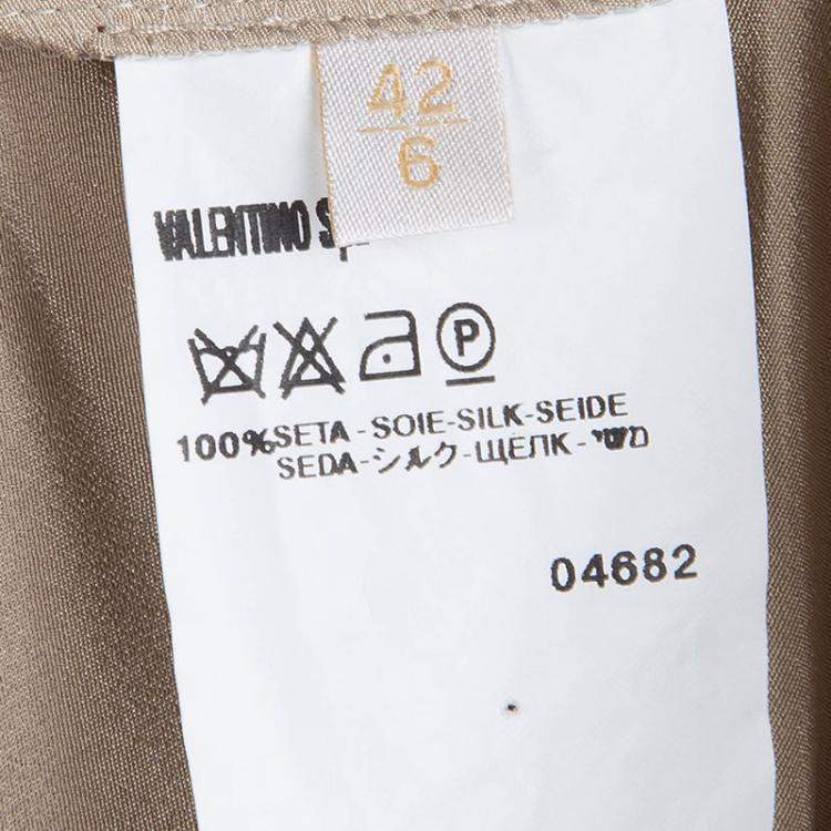 Pre Owned Valentino Multicolor Printed Silk Halter Dress M