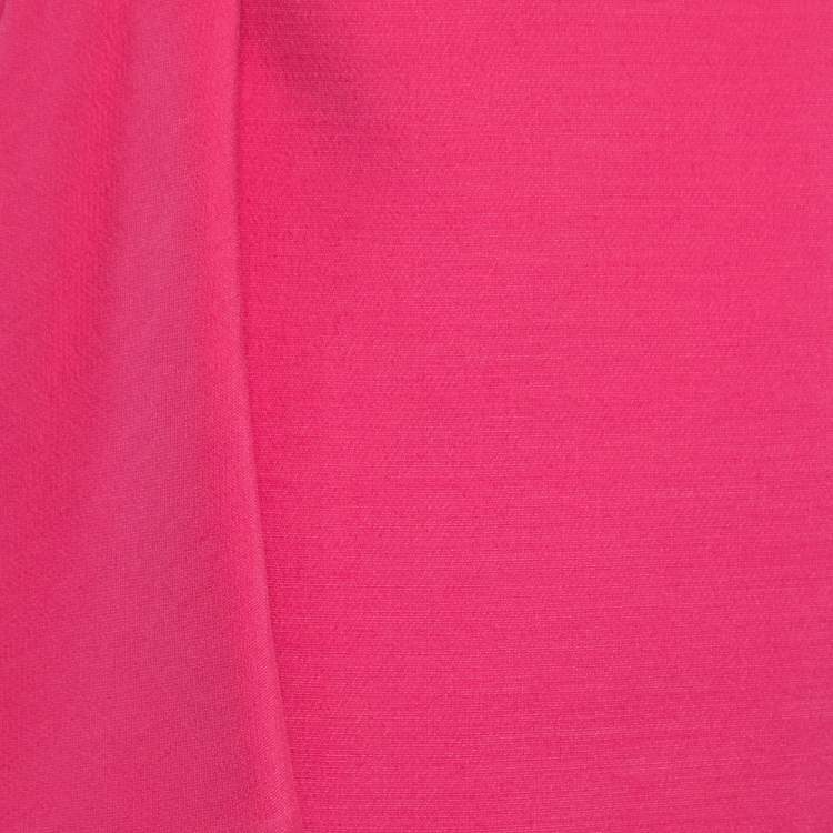 Pre Owned Valentino Pink Crepe Pleated Mini Skirt S