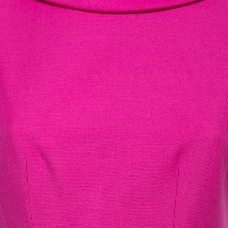 Pre Owned Valentino Pink Crepe Open Back Bow Detail Mini Dress S