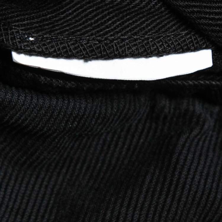Pre Owned Valentino Black Denim Inside Out Shorts L