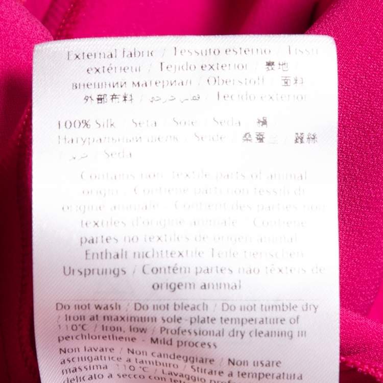 Pre Owned Valentino Pink Silk Knot Detail Long Cape M