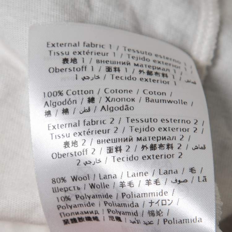 Pre Owned Valentino Multicolor Knit Crew Neck Half Sleeve Blouse M