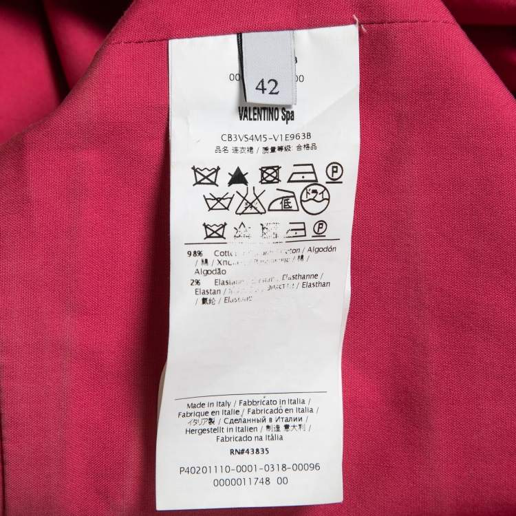 Pre Owned Valentino Techno Couture Pink Cotton Bow Detailed Sleeveless Mini Dress M 