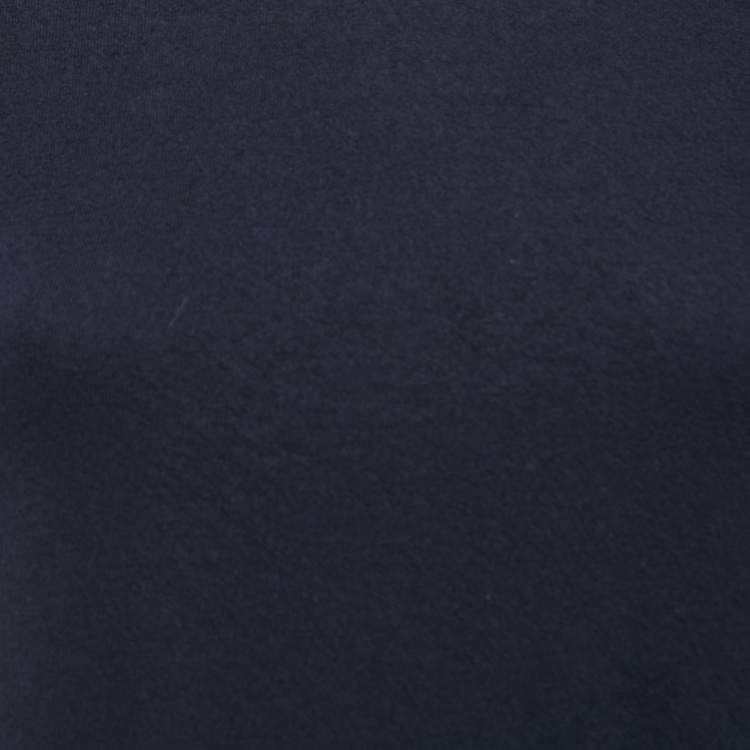 Pre Owned Valentino Navy Blue Wool Crew Neck Sweater M