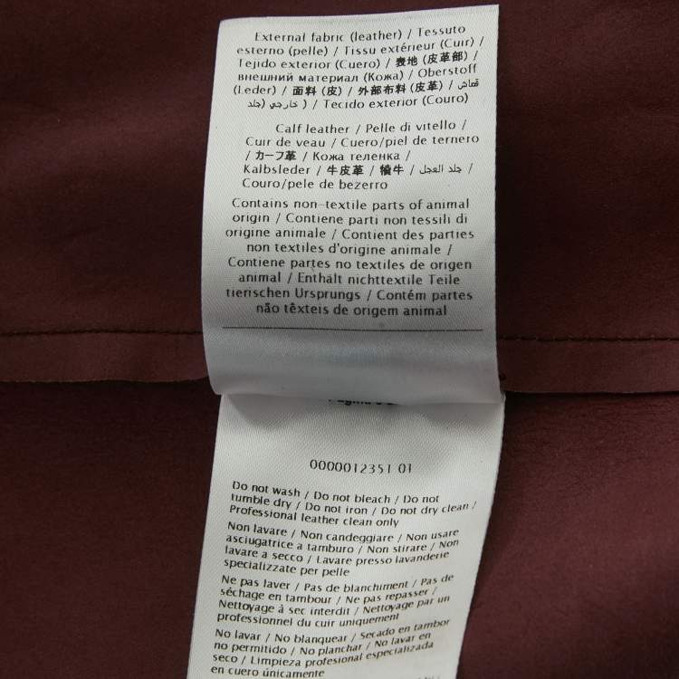 Pre Owned Valentino Burgundy Patent Leather Open Front Long Trench Coat M