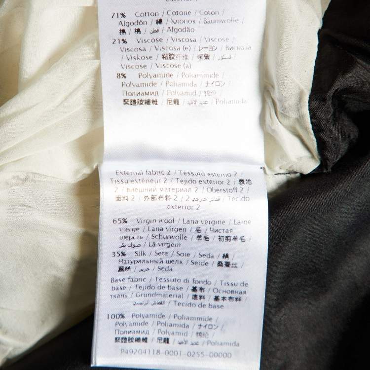 Pre Owned Valentino White Lace & Black Crepe Midi Dress L