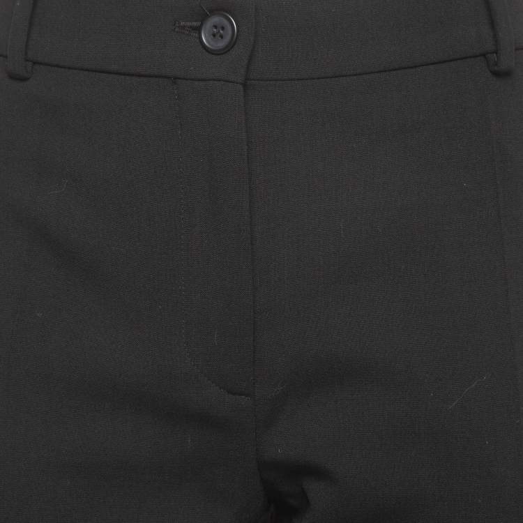 Pre Owned Valentino Black Wool Tapered Trousers M