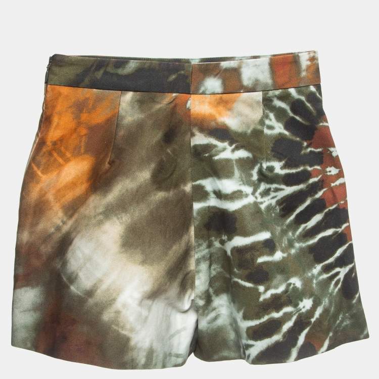 Pre Owned Valentino Sub-Zero Couture Multicolor Tie-Dye Print Cotton Mini Skirt S