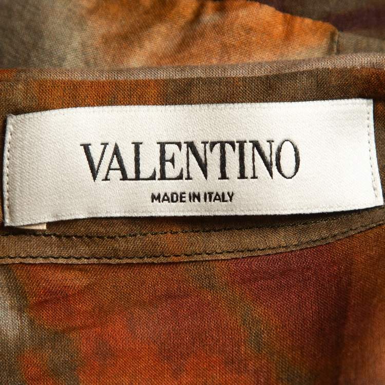 Pre Owned Valentino Multicolor Tie-Dye Print Cotton Buttoned Full Sleeve Shirt S