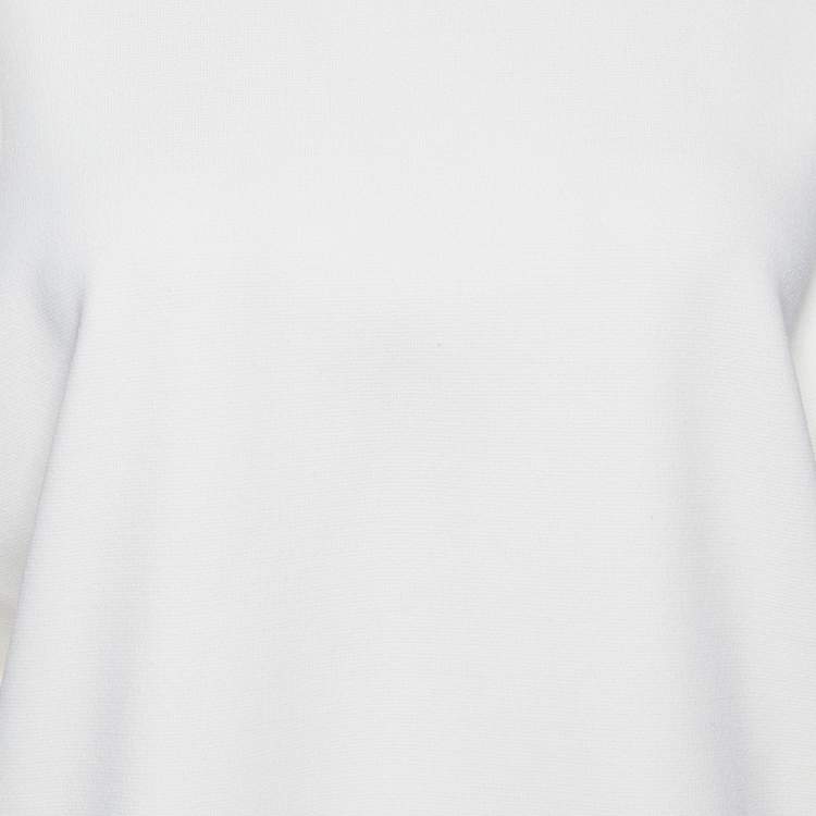 Pre Owned Valentino Ivory Knit Crew Neck Sweatshirt L