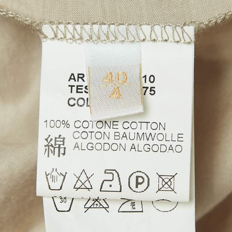 Pre Owned Valentino Beige Embellished Neckline Mesh Overlay Sleeveless Top S