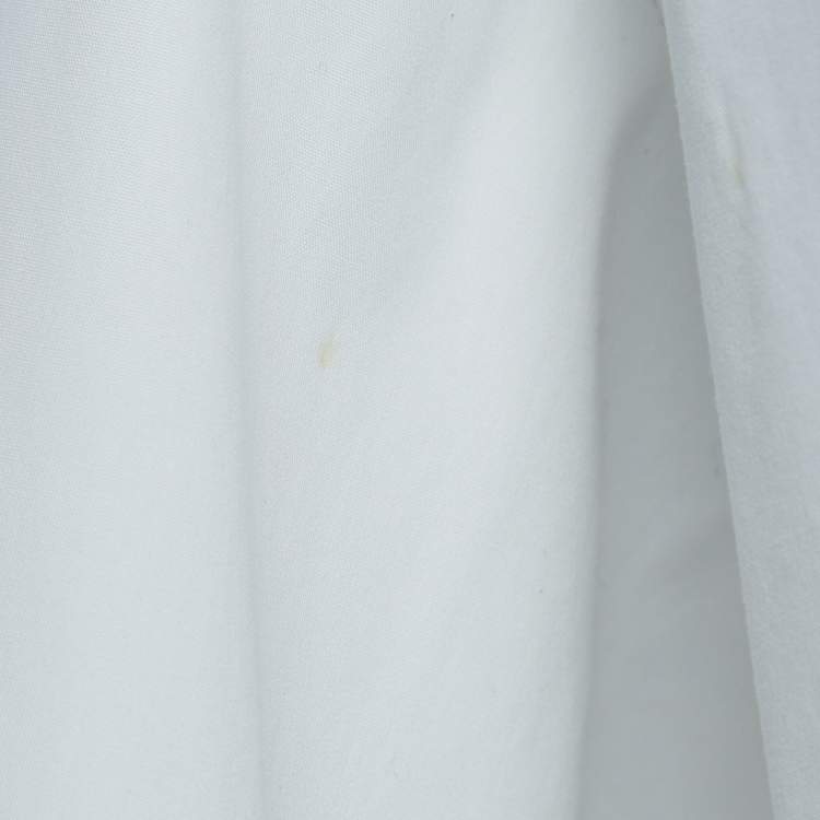 Pre Owned Valentino White Cotton Long Sleeve Oversized Shirt M