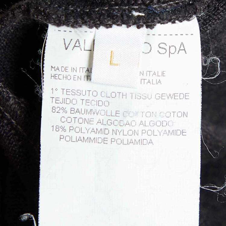 مملوكة مسبقًا Valentino Vintage Brown Jersey Lace Trim Camisole Top L