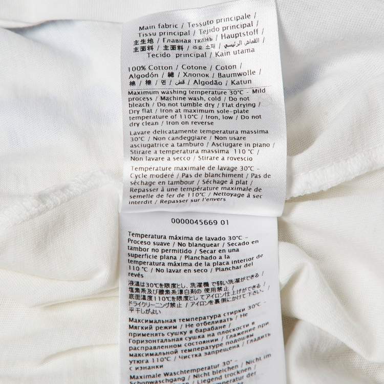 Pre Owned Valentino White Logo Printed Cotton Short Sleeve T-Shirt XS