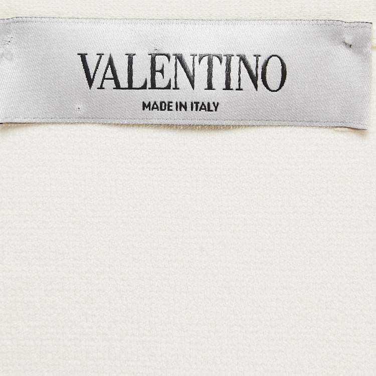 Pre Owned Valentino Off-White Knit Oversized Top M 