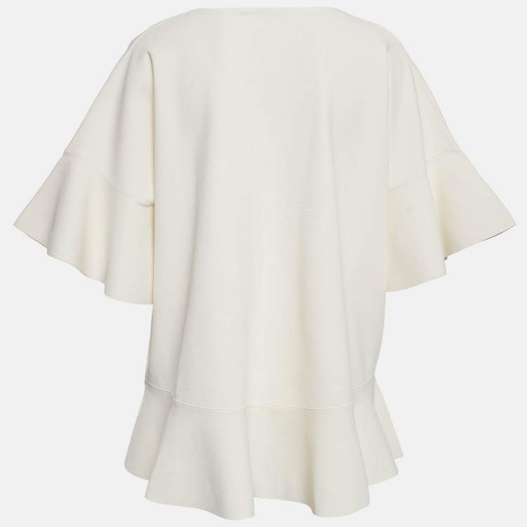 Pre Owned Valentino Off-White Knit Oversized Top M 