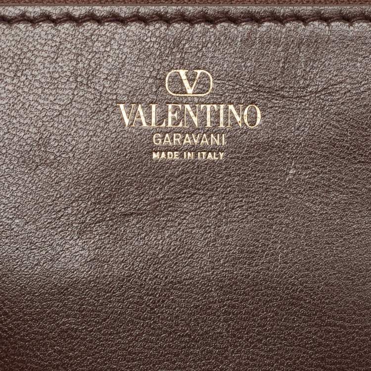 Pre Owned Valentino Black/Off White Iconographe Canvas and Leather Small Le Troisième Tote