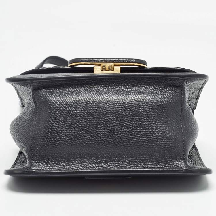 Pre Owned Valentino Black Leather Small VSling Shoulder Bag