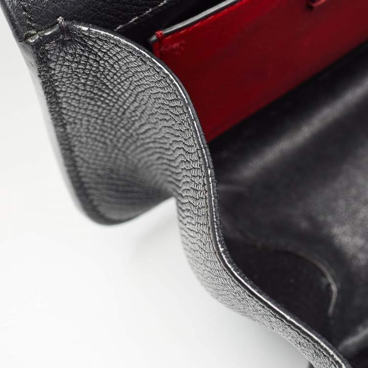 Pre Owned Valentino Black Leather Small VSling Shoulder Bag