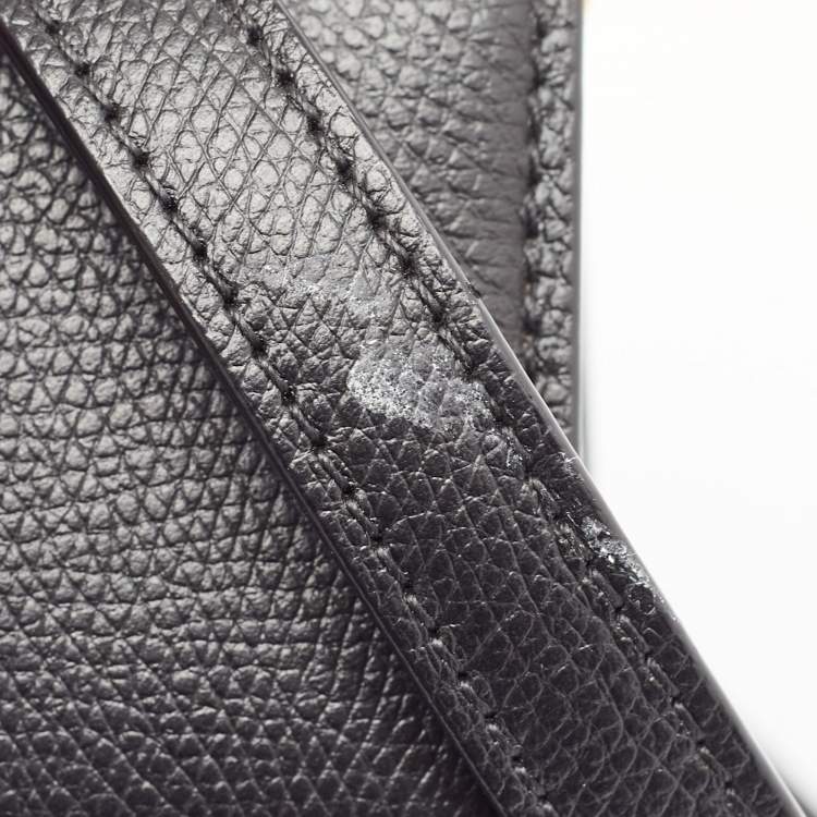 Pre Owned Valentino Black Leather Small VSling Top Handle Bag