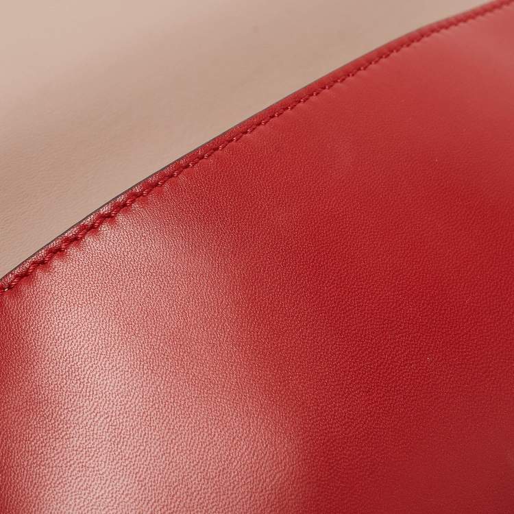Pre Owned Valentino Red Leather Rockstud Flap Wristlet Clutch