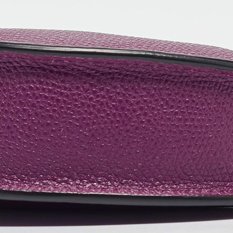 Pre Owned Valentino Purple Leather Mini VLogo Signature Hobo