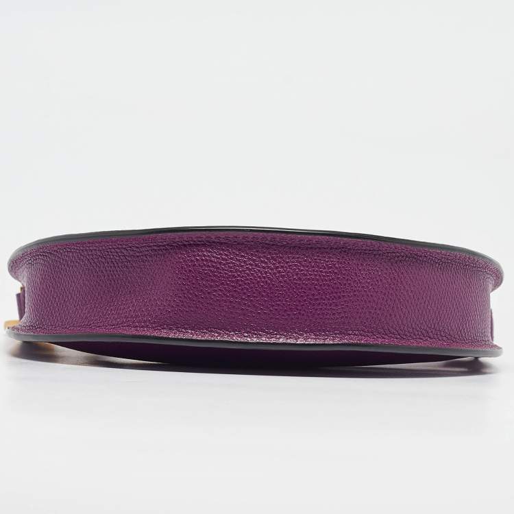 Pre Owned Valentino Purple Leather Mini VLogo Signature Hobo