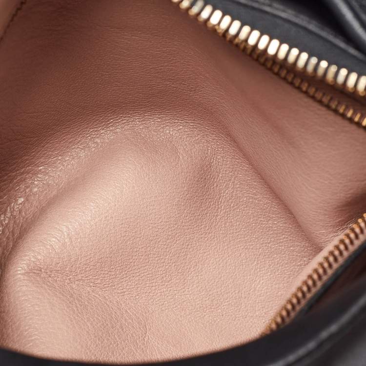 Pre Owned Valentino Black Leather Rockstud Hobo