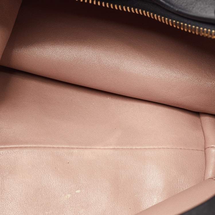 Pre Owned Valentino Black Leather Rockstud Hobo
