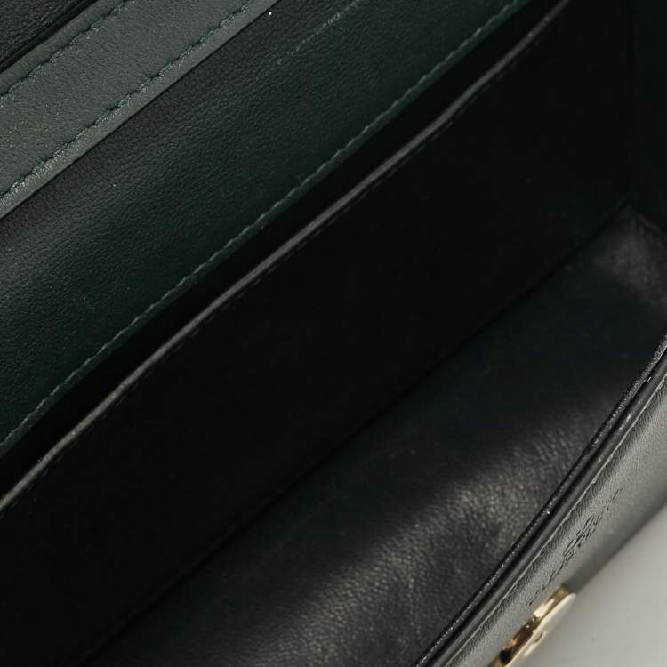 Pre Owned Valentino Dark Green Leather Small Loco Shoulder Bag