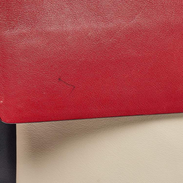 Pre Owned Valentino Multicolor Leather Mime Top Handle Bag