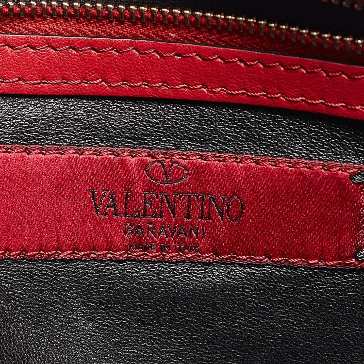 Pre Owned Valentino Multicolor Leather Mime Top Handle Bag